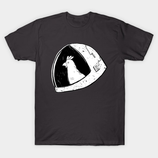 astro chicken T-Shirt by anghewolf